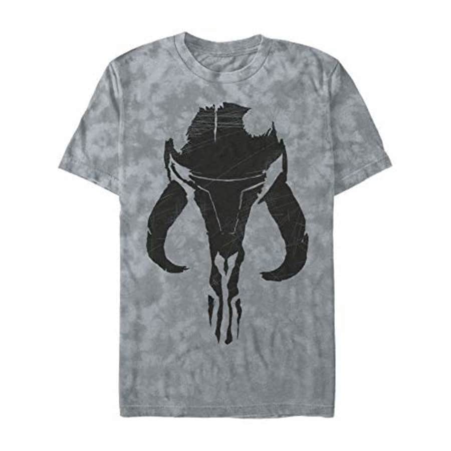 Star Wars Men's Bounty Hunter Mandalorian Mixed Symbol T-Shirt Grey Rock, 2X-Large for $15