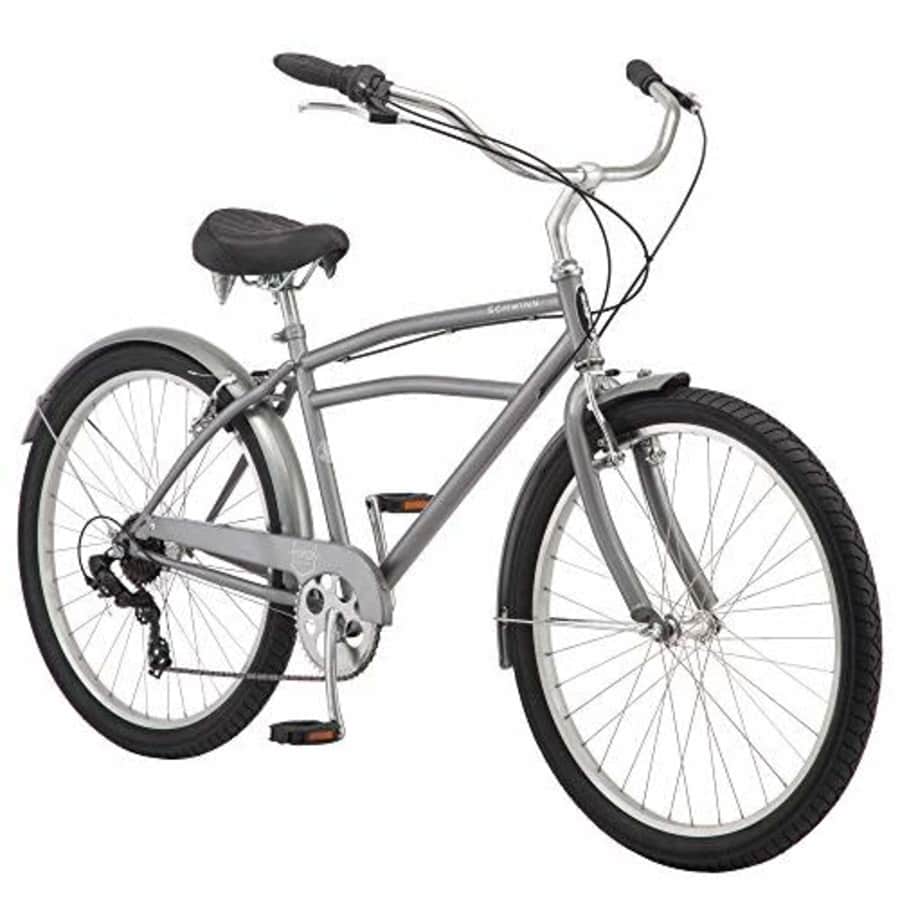 Schwinn Huron Adult Beach Cruiser Bike, Featuring 17-Inch/Medium Steel Step-Over Frames, 7-Speed for $414 Schwinn Huron Adult Beach Cruiser Bike, Featuring 17-Inch/Medium Steel Step-Over Frames, 7-Speed for $414