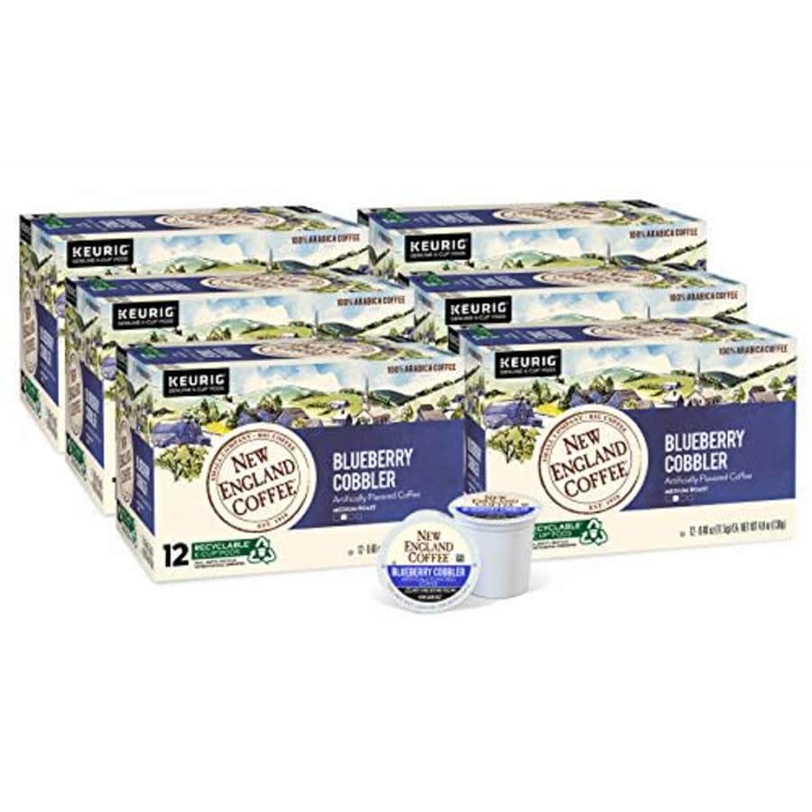 New England Coffee Blueberry Cobbler Medium Roast K-Cup Pods 12 ct. Box (Pack of 6) for $36