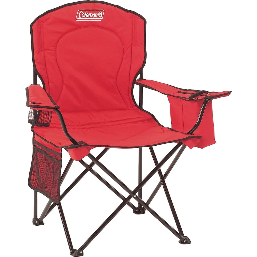 Coleman Portable Camping Chair with 4-Can Cooler for $43