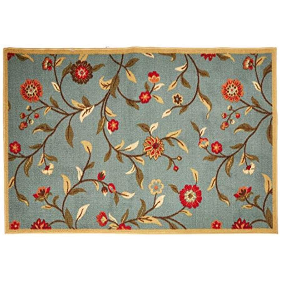 Ottomanson OTH2095-3X5 Ottohome Rug, 3'3" X 5'0", Sage Green Floral for $21 Ottomanson OTH2095-3X5 Ottohome Rug, 3'3" X 5'0", Sage Green Floral for $21