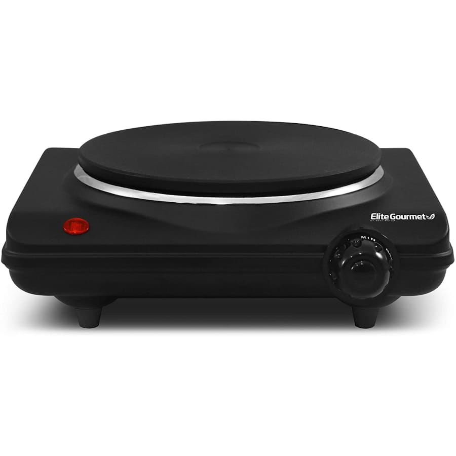 Elite Cuisine 1,000W Electric Single Burner for $21 Elite Cuisine 1,000W Electric Single Burner for $21