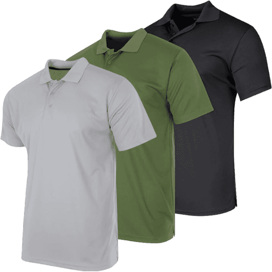 Real Essentials Men's Quick-Dry Polo Shirt 3-Pack for $28 Real Essentials Men's Quick-Dry Polo Shirt 3-Pack for $28