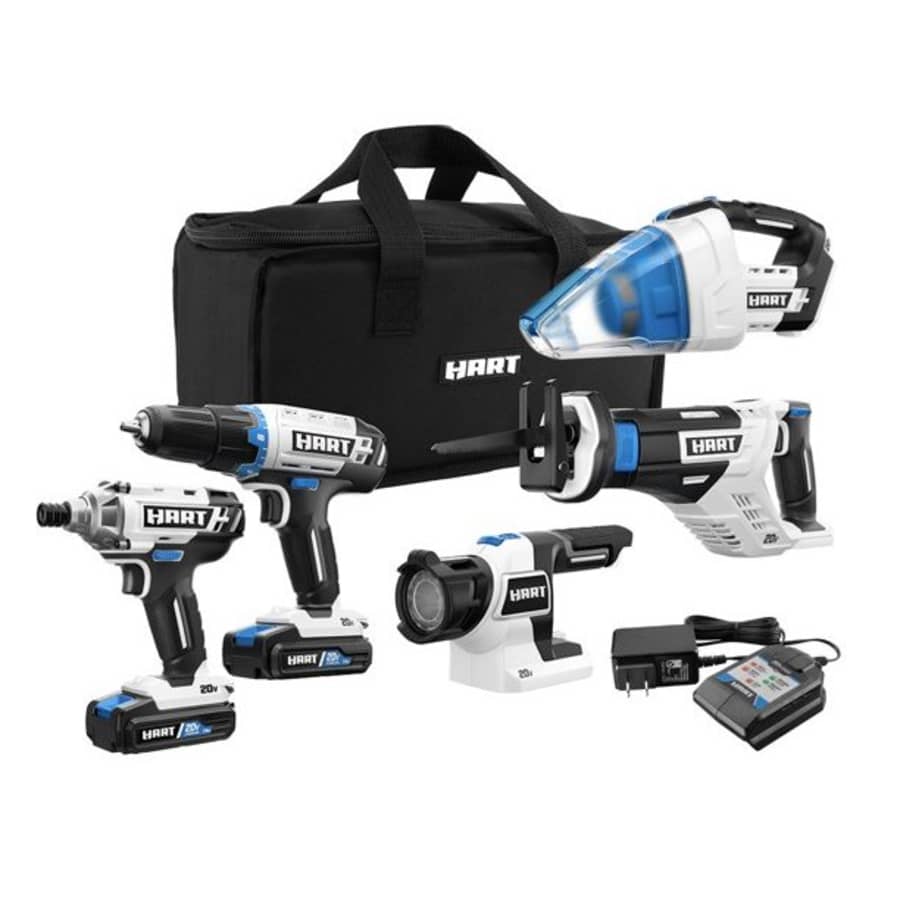 Hart 20V Cordless 5-Tool Combo Kit w/ Bag for $138 Hart 20V Cordless 5-Tool Combo Kit w/ Bag for $138