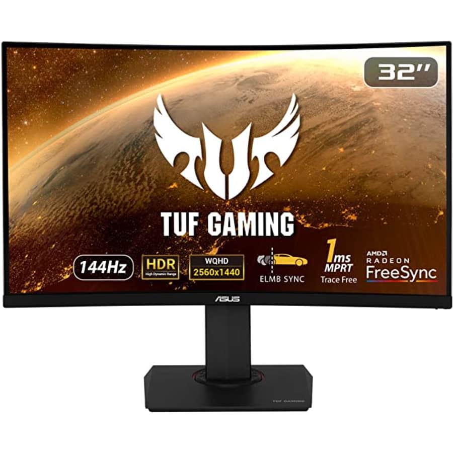 ASUS TUF 32" 1440p HDR 144Hz FreeSync LED Curved Gaming Monitor for $289 ASUS TUF 32" 1440p HDR 144Hz FreeSync LED Curved Gaming Monitor for $289