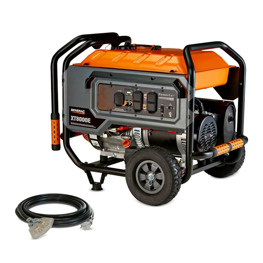 Generac XT8000E 8,000W Electric Start Portable Generator for $899