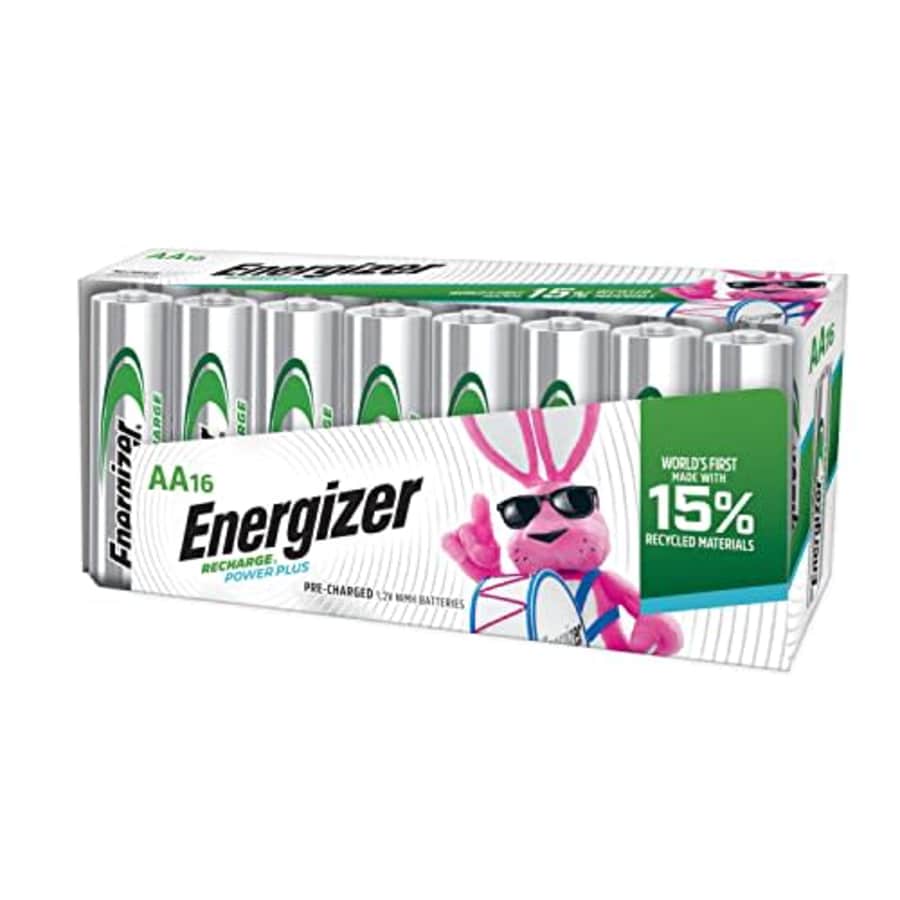 Energizer Power Plus Rechargeable AA Batteries (16 Pack), Double A Batteries for $55
