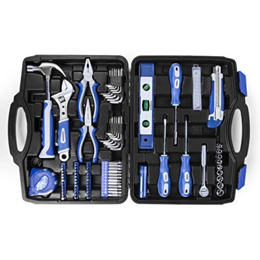 Hyperikon Household Tool Set, 102 Pieces, Home Repair Tool Kit, Storage Case Included for $20 Hyperikon Household Tool Set, 102 Pieces, Home Repair Tool Kit, Storage Case Included for $20