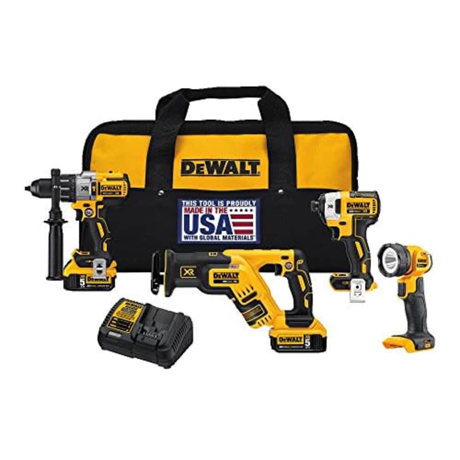 DEWALT 20V MAX XR Cordless Drill Combo Kit, 4-Tool (DCK494P2) for $591 DEWALT 20V MAX XR Cordless Drill Combo Kit, 4-Tool (DCK494P2) for $591