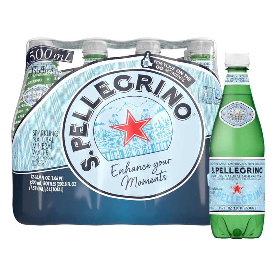 S.Pellegrino Sparkling Mineral Water 16.9-oz. Bottle 12-Pack for $10 S.Pellegrino Sparkling Mineral Water 16.9-oz. Bottle 12-Pack for $10
