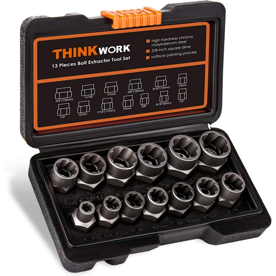 ThinkWork 14-Piece Impact Bolt & Nut Extractor Set for $22