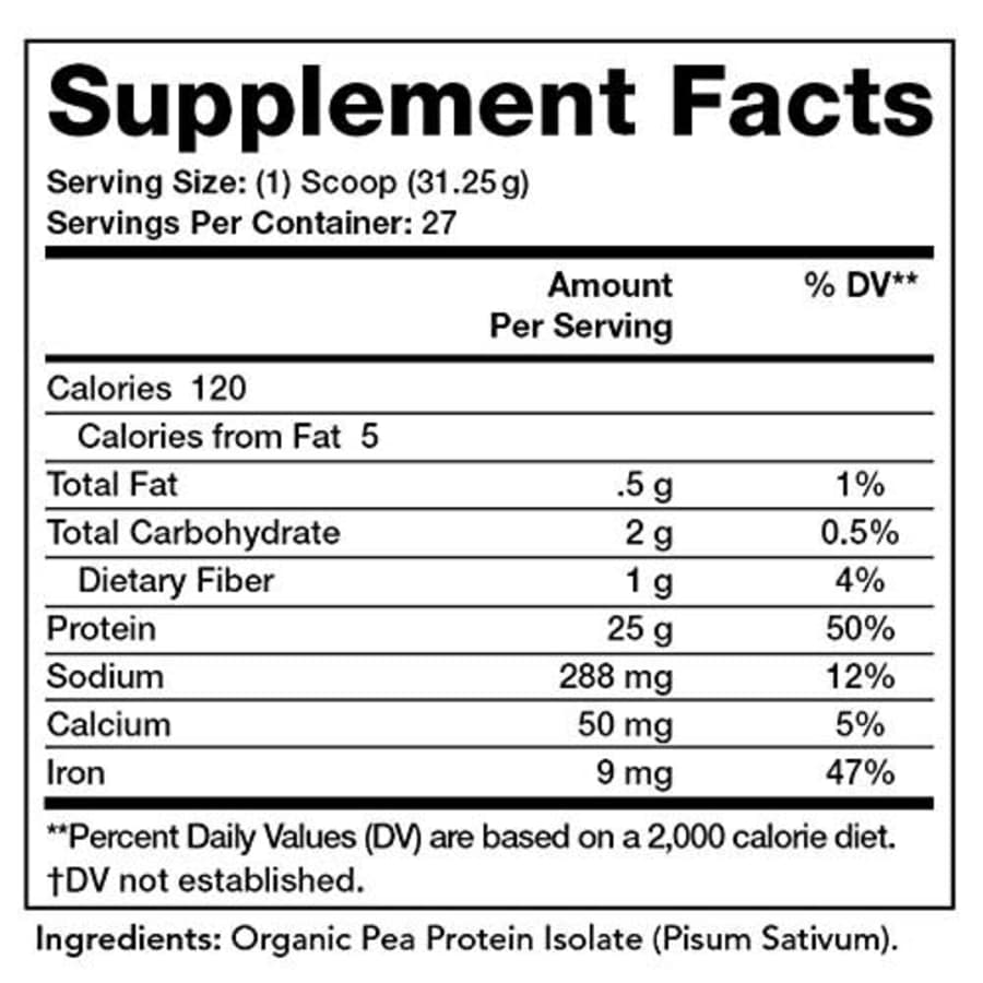 Olympian Labs Plant Based Pea Protein Powder, Unflavored - 25g of Protein, Vegan, Low Net Carbs, for $35