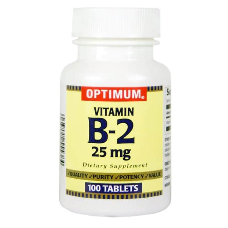 Optimum Vitamin B-2 Tablets, 25 Mg, 100 Count (Pack of 2) for $12