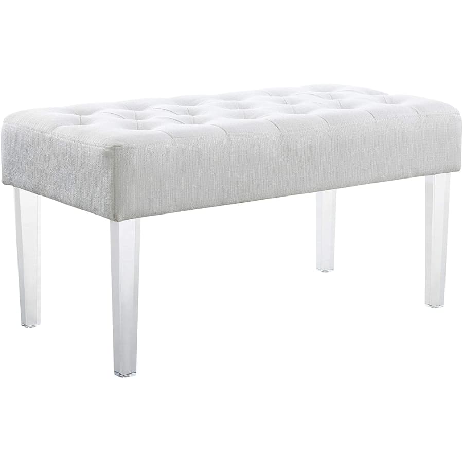 Linon Ella Glitz Acrylic Leg Bench for $110 Linon Ella Glitz Acrylic Leg Bench for $110