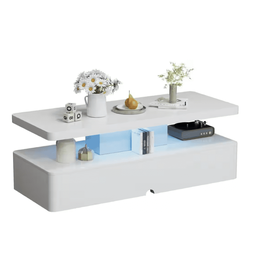 Coffee Table with 16-Color LED Lights for $194