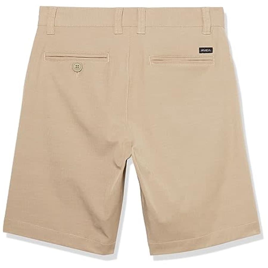 RVCA Boys' Fall Hybrid Fixed Waist Walk Short 4-Way Stretch, Khaki, 27 for $23