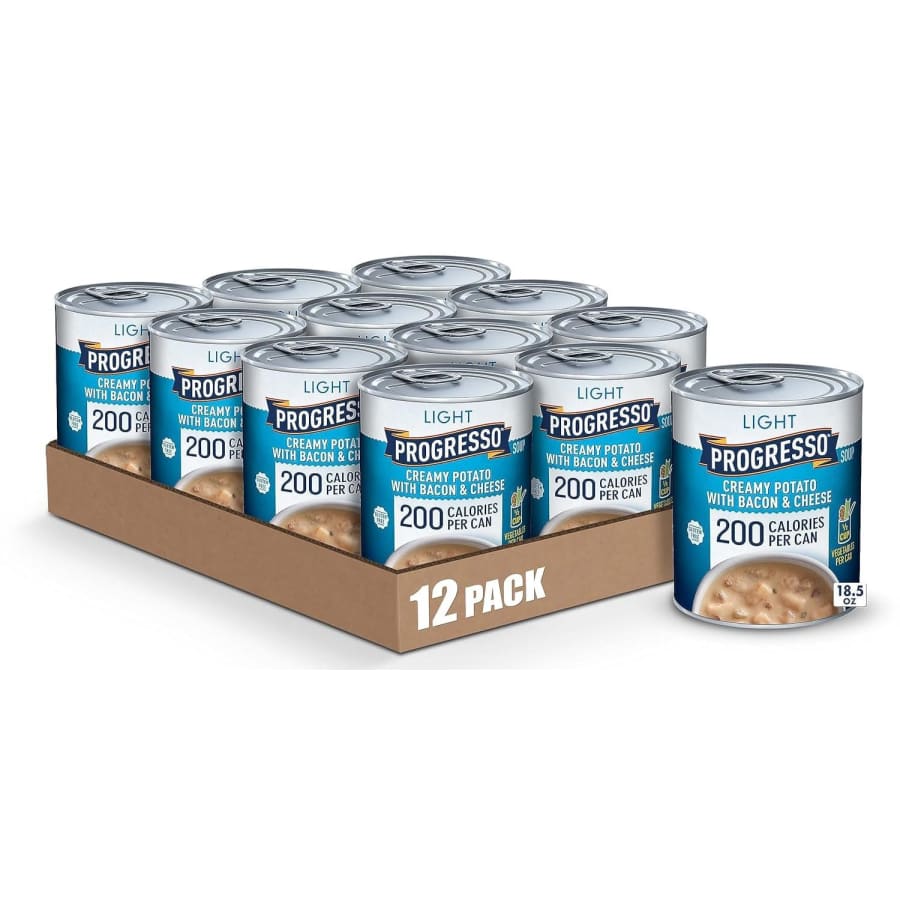Progresso Light Creamy Potato With Bacon & Cheese Canned Soup 12-Pack for $15 via Sub & Save Progresso Light Creamy Potato With Bacon & Cheese Canned Soup 12-Pack for $15 via Sub & Save