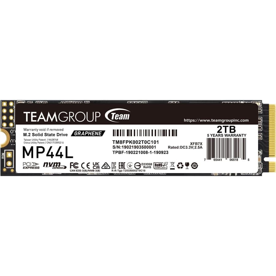 Teamgroup MP44L 2TB M.2 Internal SSD for $103 Teamgroup MP44L 2TB M.2 Internal SSD for $103