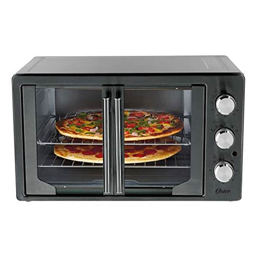 Oster 31160840 Extra Large Single Door Pull French Door Turbo Convection Toaster Oven with 2 for $150