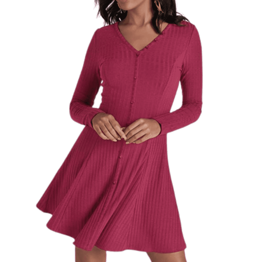Venus Women's Ribbed Skater Dress for $20