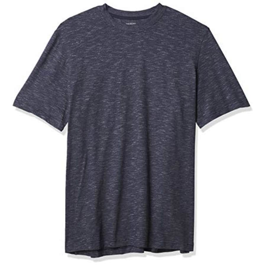 Van Heusen Men's Short Sleeve Stretch Crewneck T-Shirt, Navy Peony, Small for $15