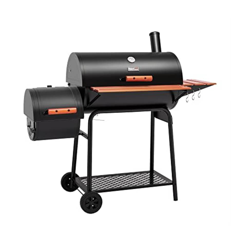 Royal Gourmet CC1830W 30 Barrel Charcoal Grill with Side Table, 627 Square Inches, Outdoor for $140