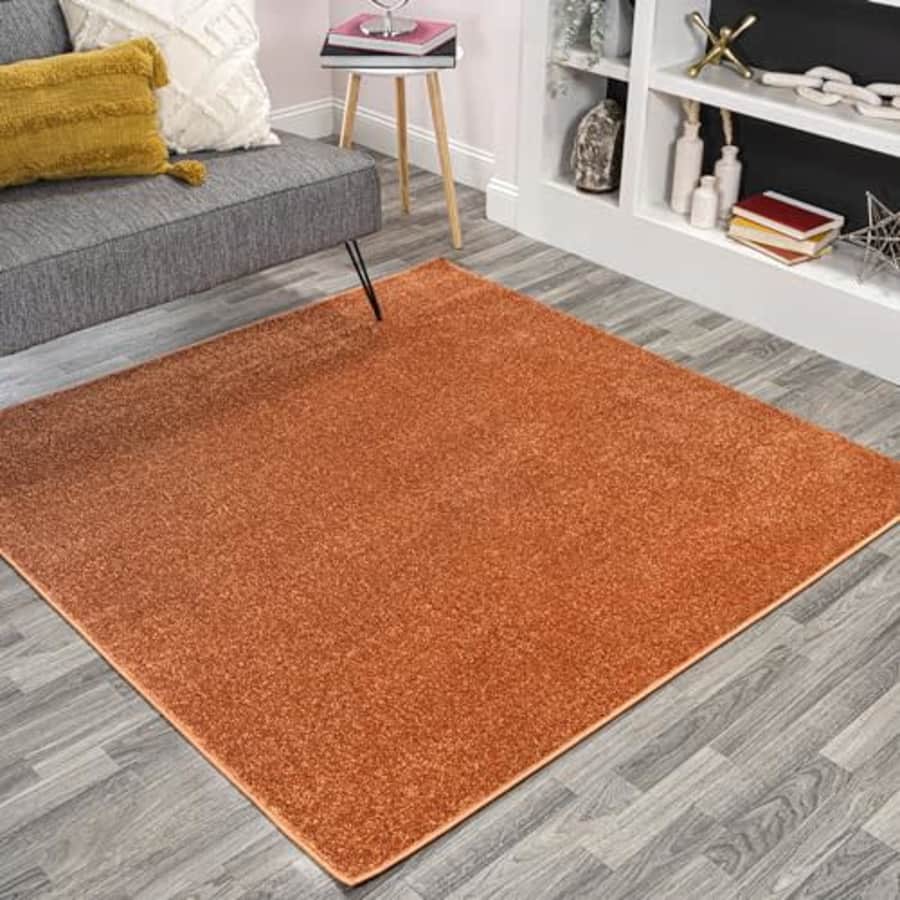 JONATHAN Y SEU100M-7SQ Haze Solid Low-Pile Area Rug, Coastal, Bohemian, Minimalist, Classic, for $118