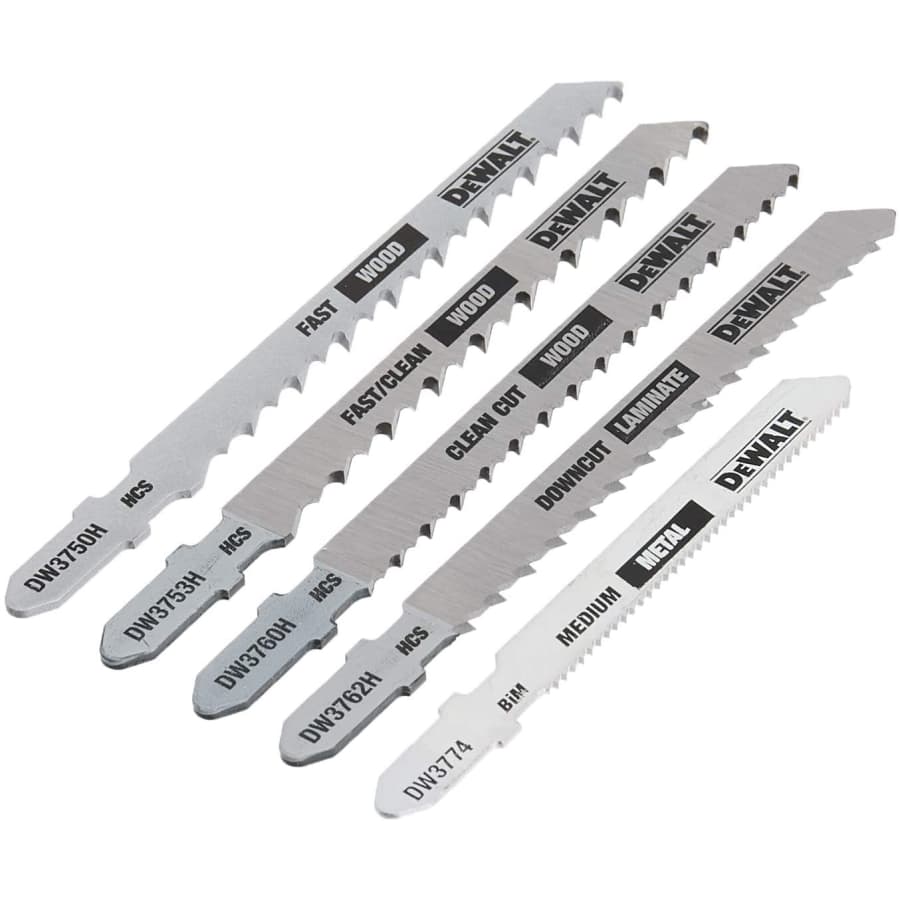 DeWalt 5-Piece Jigsaw Blades Set for $7 DeWalt 5-Piece Jigsaw Blades Set for $7