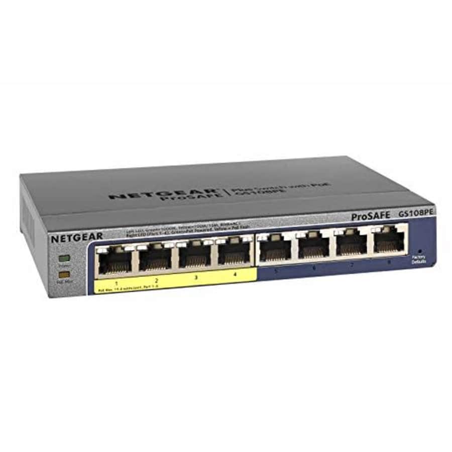Netgear ProSafe Plus GS108PE-300NAS 8-port gigabit Ethernet switch for $87