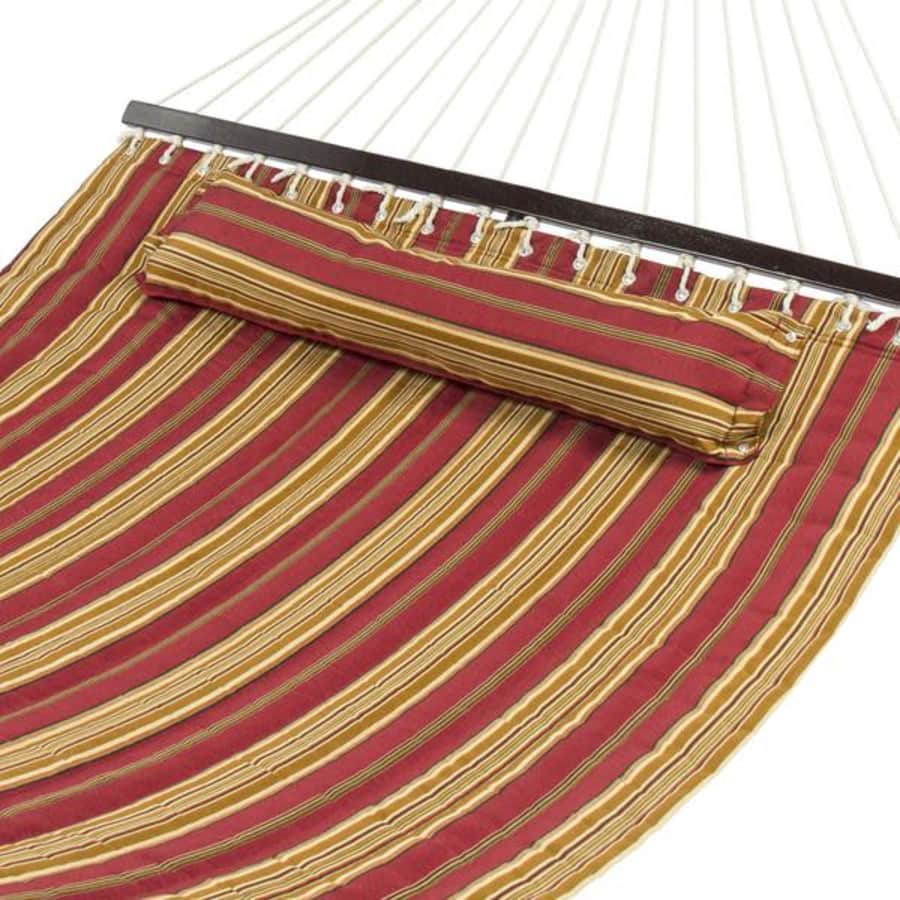 Best Choice Quilted Double Hammock with Detachable Pillow for $49