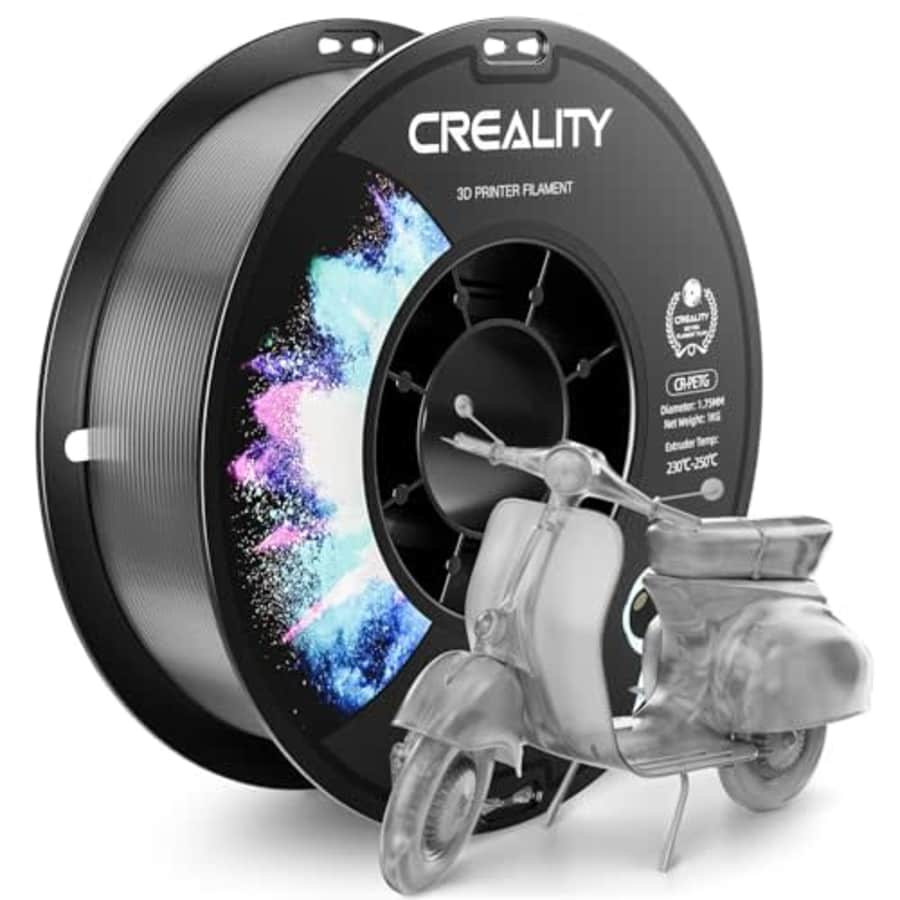 CREALITY PETG Filament 1.75mm 3D Printer Filament, 1kg (2.2lb) Neatly Wound Spool, Dimensional for $17 CREALITY PETG Filament 1.75mm 3D Printer Filament, 1kg (2.2lb) Neatly Wound Spool, Dimensional for $17