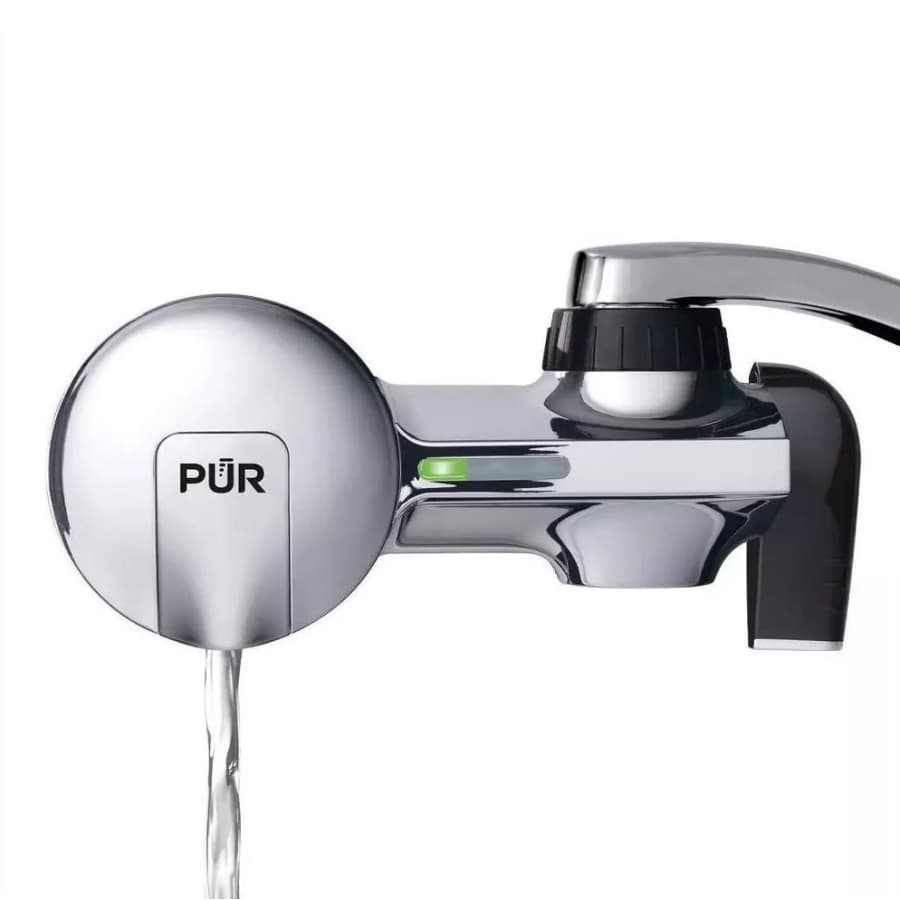 PUR PLUS Horizontal Faucet Mount Water Filtration System for $17