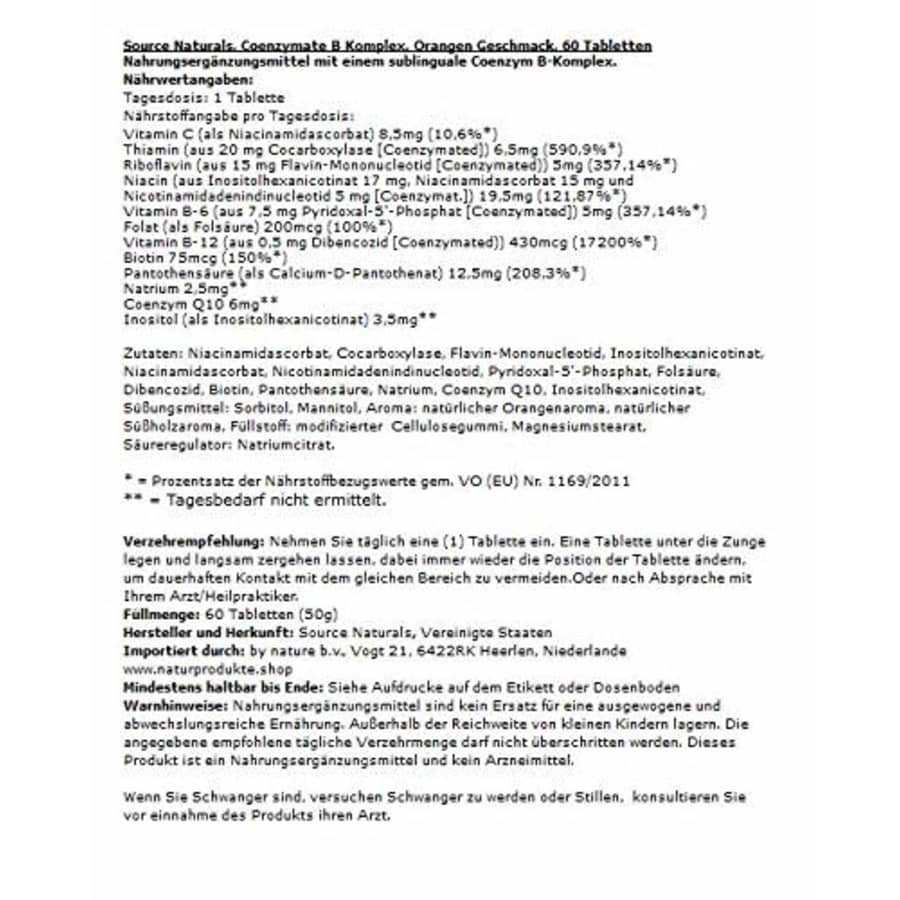 Source Naturals Coenzymate B Complex Fast Acting, Quick Dissolve Orange - 60 Lozenges for $19 Source Naturals Coenzymate B Complex Fast Acting, Quick Dissolve Orange - 60 Lozenges for $19