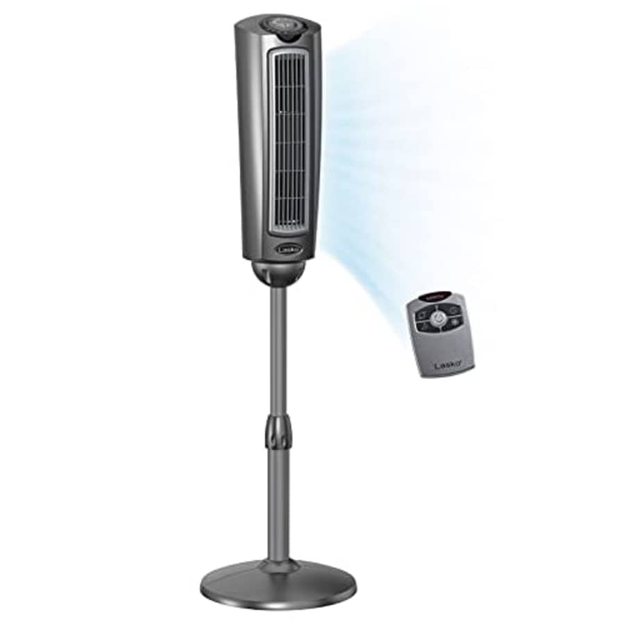 Lasko 2535 52" Oscillating Pedestal Fan, 52 Inch, Silver Gray for $55