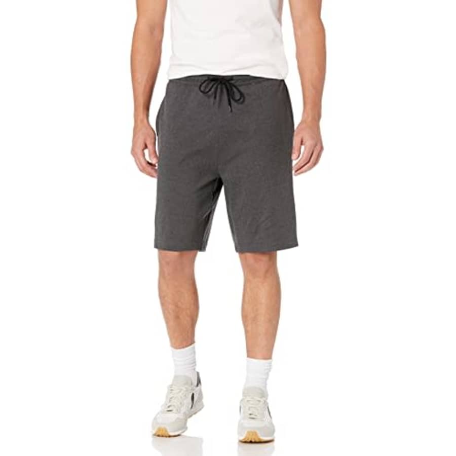 Southpole Men's Basic Jersey Shorts, Heather Charcoal, X-Large for $13