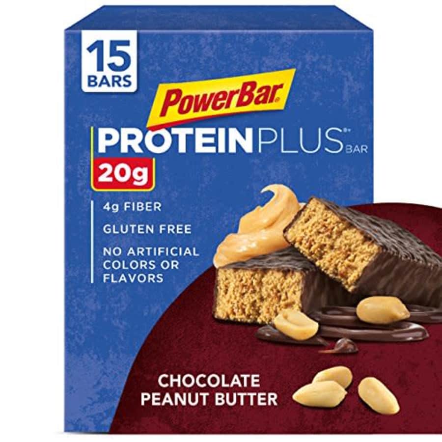 PowerBar Protein Plus Bar, Chocolate Peanut Butter, 2.12 Ounce (15 Count) for $24 PowerBar Protein Plus Bar, Chocolate Peanut Butter, 2.12 Ounce (15 Count) for $24