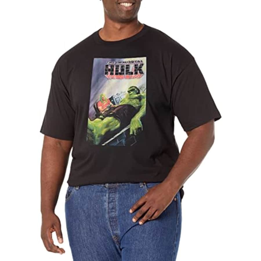 Marvel Big & Tall Classic Immortal Hulk Men's Tops Short Sleeve Tee Shirt, Black, Large for $20 Marvel Big & Tall Classic Immortal Hulk Men's Tops Short Sleeve Tee Shirt, Black, Large for $20