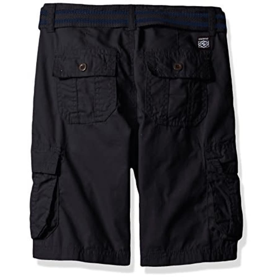 Southpole Boys' Belted Mini Canvas Cargo Shorts in Various Colors, New Navy, 8 for $15