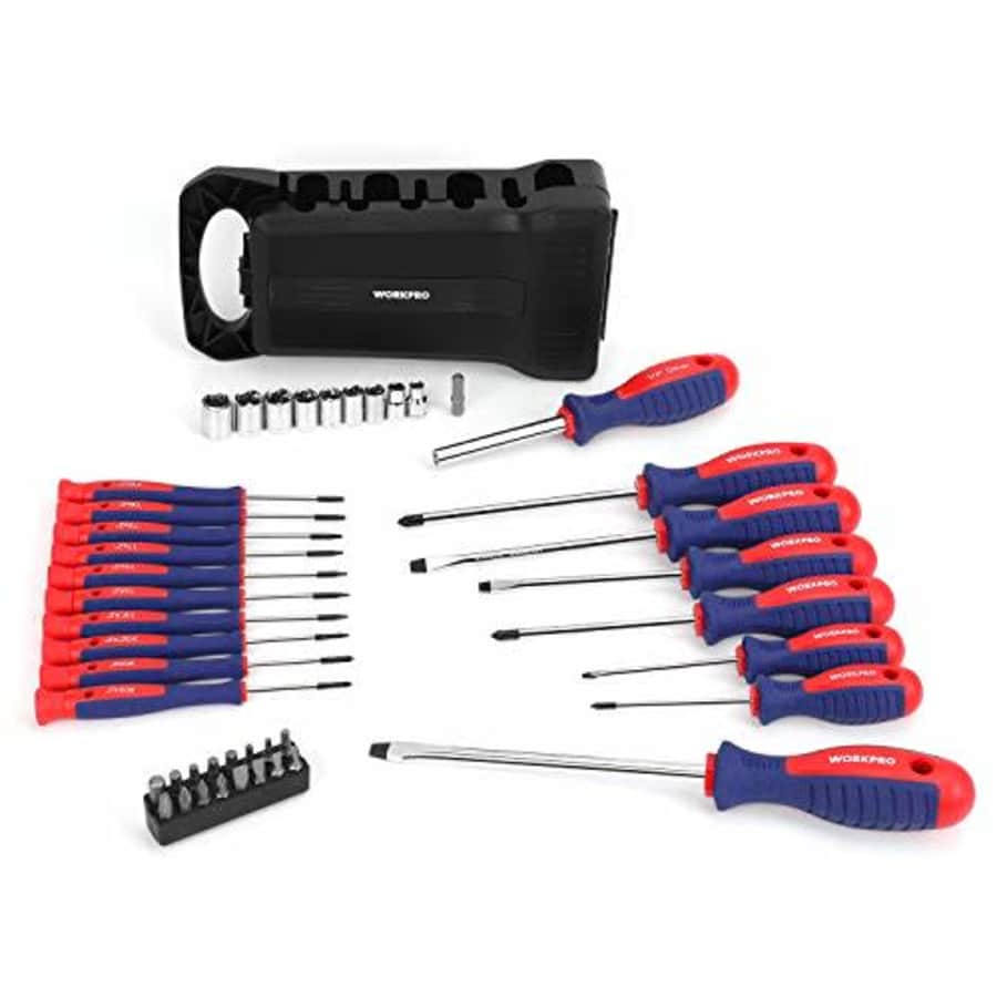 WORKPRO 45-Piece Magnetic Screwdriver Set- Precision, Slotted & Phillips Screwdriver Kit Includes for $76