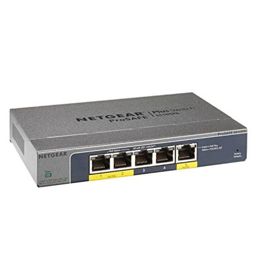 NETGEAR 5-Port PoE Gigabit Ethernet Plus Switch (GS105PE) - with 2 x PoE PD Powered @ 19W for $80 NETGEAR 5-Port PoE Gigabit Ethernet Plus Switch (GS105PE) - with 2 x PoE PD Powered @ 19W for $80
