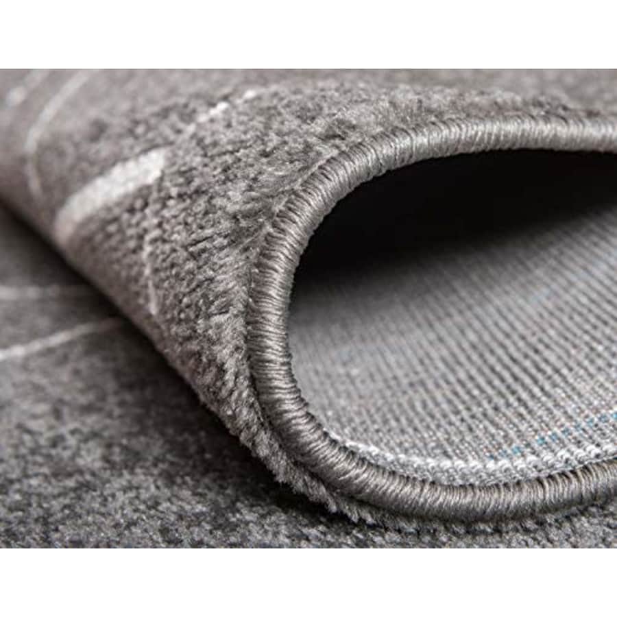 Unique Loom Trellis Frieze Collection Lattice Moroccan Geometric Modern Dark Gray Area Rug (4 feet for $54