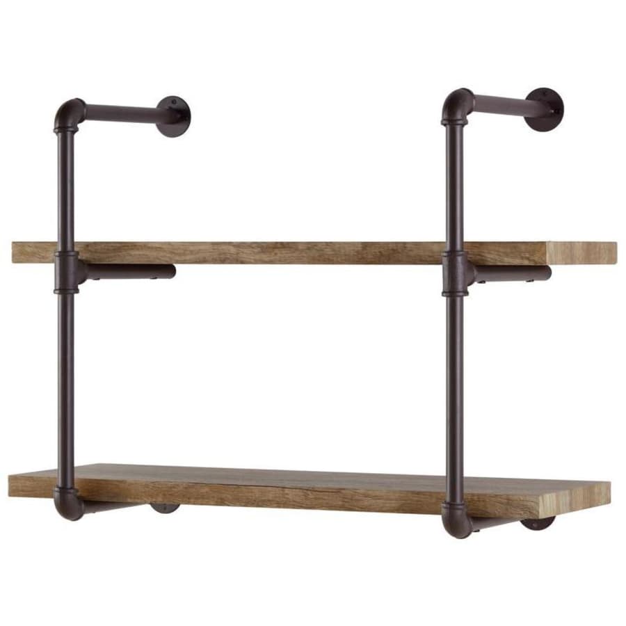 Danya B Urbanne Industrial 2-Tier Floating Wall Shelf for $64 Danya B Urbanne Industrial 2-Tier Floating Wall Shelf for $64