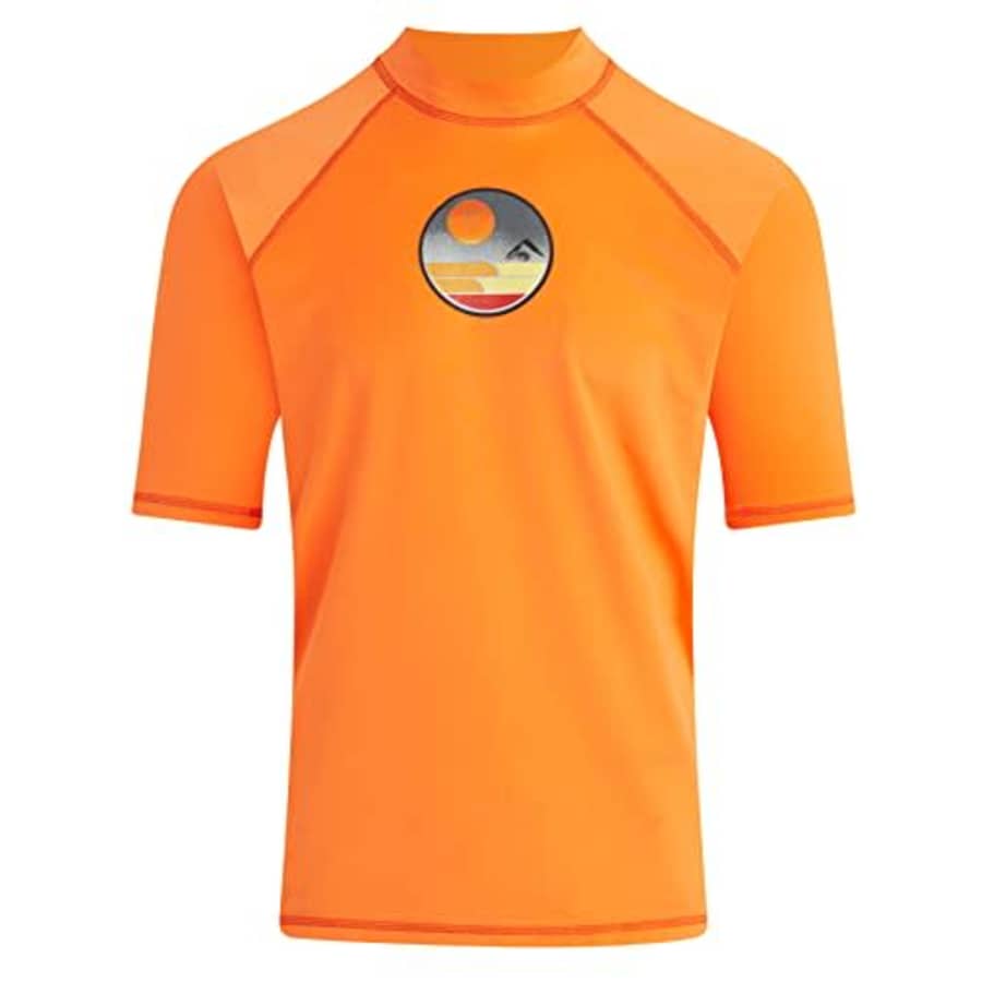 Kanu Surf Men's Standard Fiji UPF 50+ Short Sleeve Sun Protective Rashguard Swim Shirt, Vibrations for $19 Kanu Surf Men's Standard Fiji UPF 50+ Short Sleeve Sun Protective Rashguard Swim Shirt, Vibrations for $19