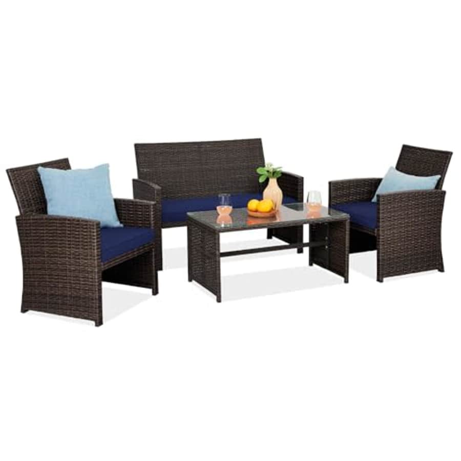 Best Choice Products 4-Piece Outdoor Wicker Patio Conversation Furniture Set for Backyard w/Coffee for $200 Best Choice Products 4-Piece Outdoor Wicker Patio Conversation Furniture Set for Backyard w/Coffee for $200