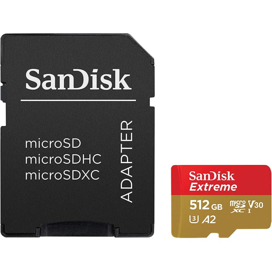 SanDisk 512GB Extreme MicroSDXC UHS-I Memory Card w/ Adapter for $58