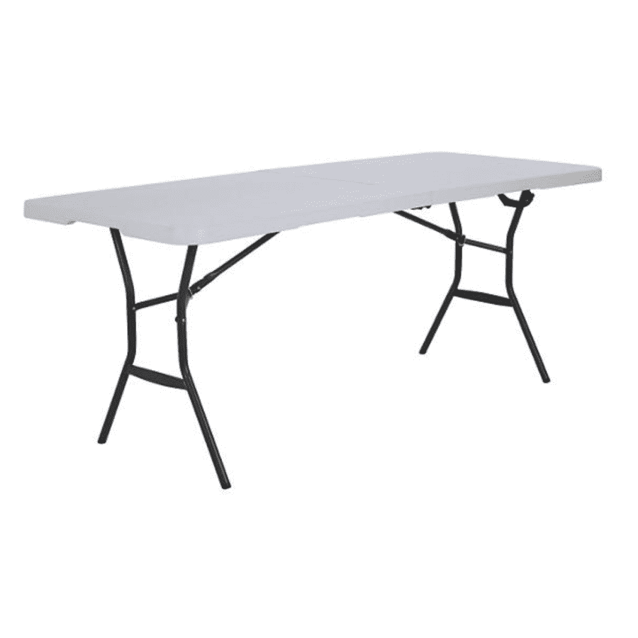 Lifetime 6-Foot Fold-In-Half Light Commercial Table for $30 for members Lifetime 6-Foot Fold-In-Half Light Commercial Table for $30 for members