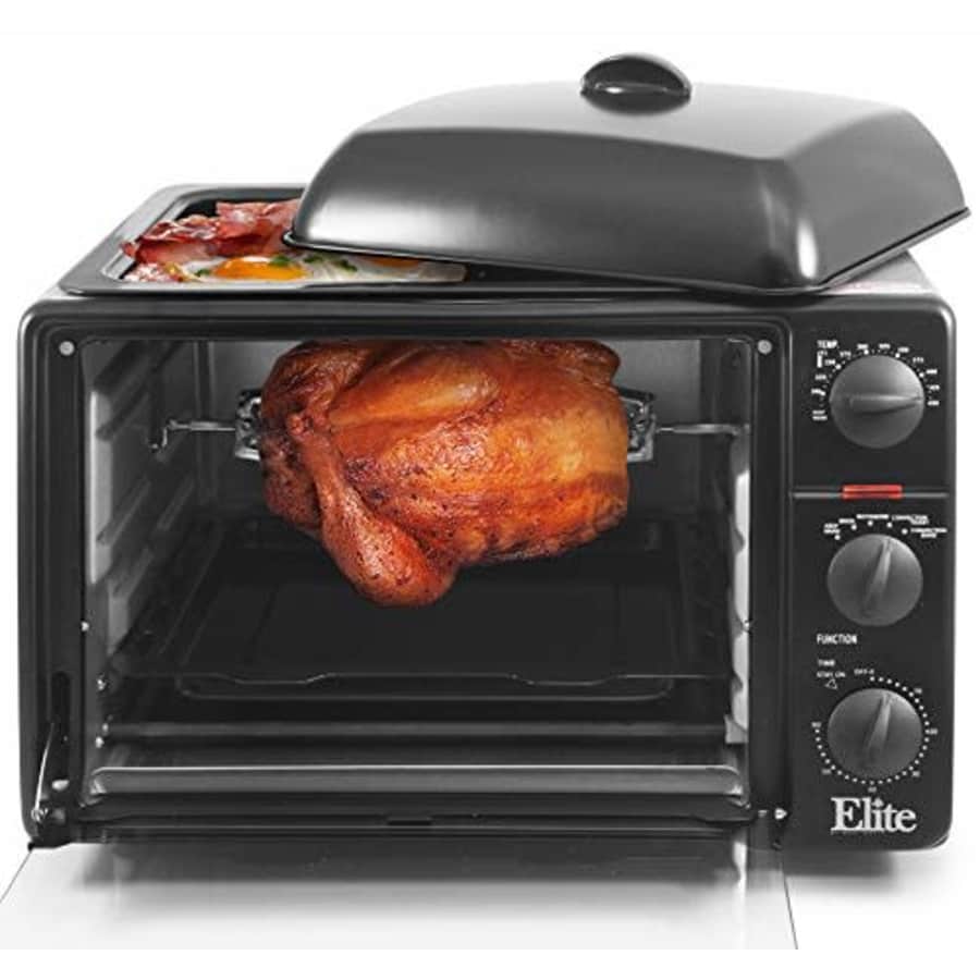 Maxi-Matic Elite Gourmet ERO-2008SZ Countertop Convection Toaster Oven with Top Grill & Griddle for $140