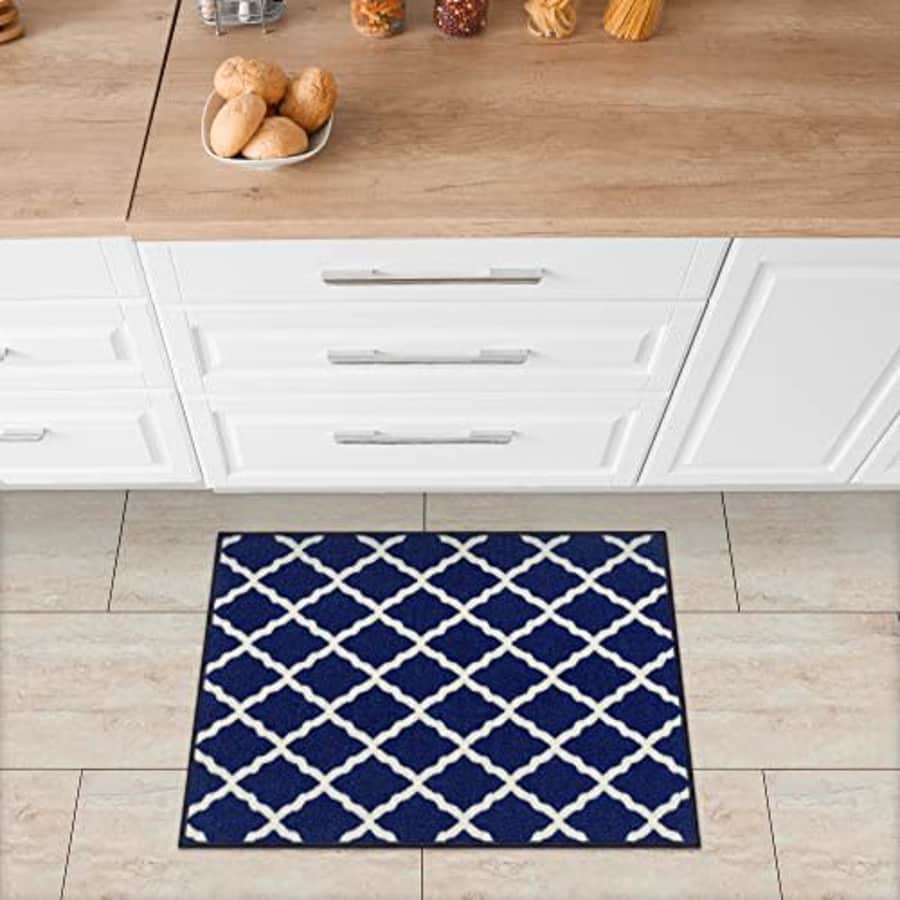 Ottomanson Glamour Collection Non-Slip Rubberback Moroccan Trellis Design 2x3 Indoor Area for $11