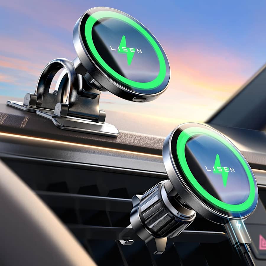 Lisen Magnetic Car Mount Charger for $13