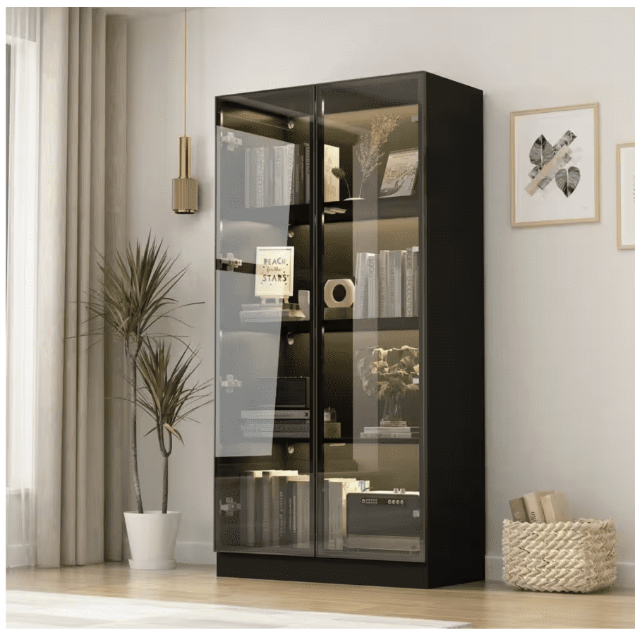 Fufu & Gaga 3-Shelf Display Cabinet with LED Lighting: $189.03 Fufu & Gaga 3-Shelf Display Cabinet with LED Lighting: $189.03